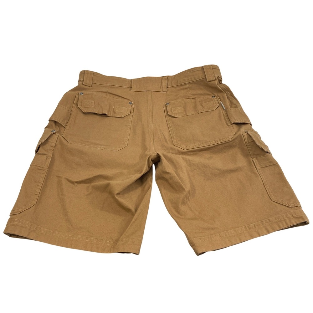 Duluth Trading Co Cargo Shorts Mens 36 Flex Fire Hose Relaxed Fit Brown Gorpcore - Picture 2 of 11
